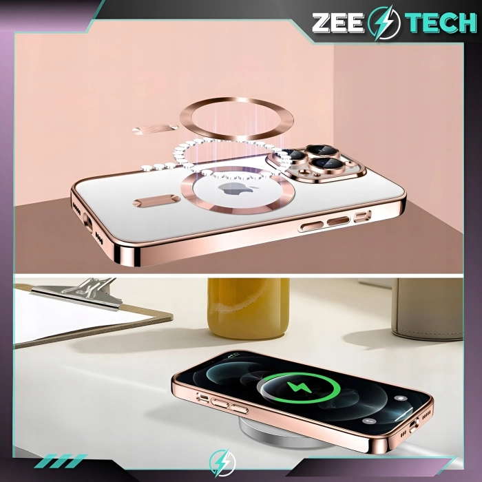 Etui do iPhone 13 Pro - odporny case Magsafe (Różowe)