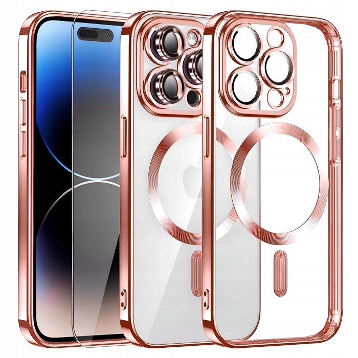 Etui do iPhone 15 Pro - odporny case Magsafe (Różowe)