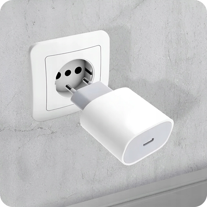 Szybka ładowarka sieciowa USB-C 20W do iPhone 11 12 13 14 15 Pro Max (Biała)