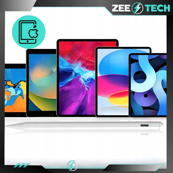 Rysik do iPad Air Pro Mini - Pencil Pen do tabletu Apple + 4 końcówki (Biały)