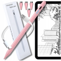 Rysik uniwersalny do tabletu, telefonu, ekranu + 4 końcówki (Różowy)