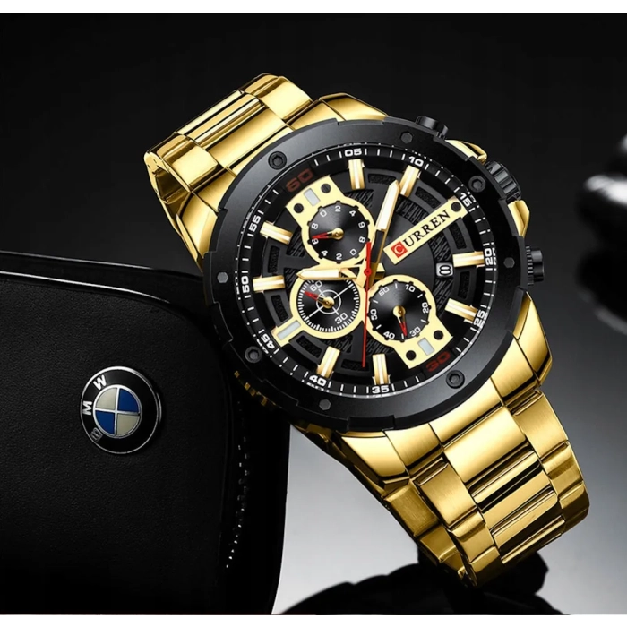 Zegarek męski Curren klasyczny naręczny kwarcowy chronograf datownik