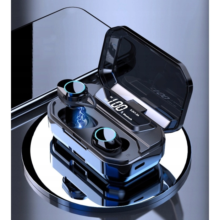 SŁUCHAWKI BEZPRZEWODOWE DOUSZNE Z MIKROFONEM BLUETOOTH SPORTOWE GAMINGOWE