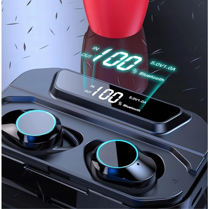 SŁUCHAWKI BEZPRZEWODOWE DOUSZNE Z MIKROFONEM BLUETOOTH SPORTOWE GAMINGOWE