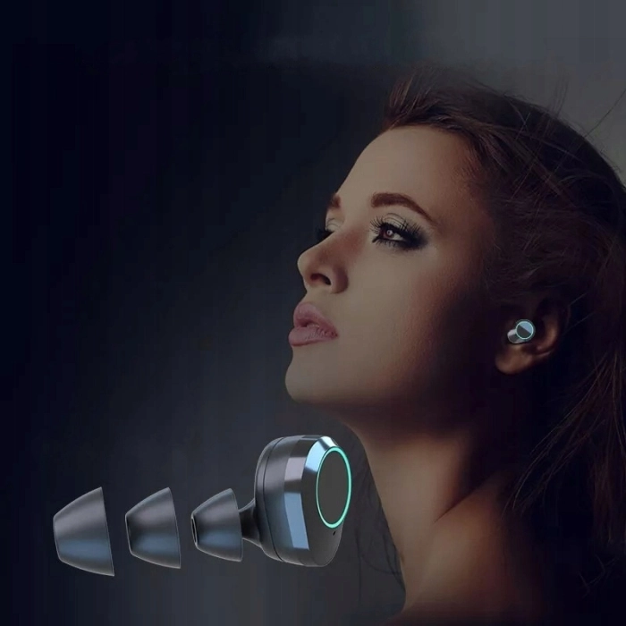 SŁUCHAWKI BEZPRZEWODOWE DOUSZNE Z MIKROFONEM BLUETOOTH SPORTOWE GAMINGOWE