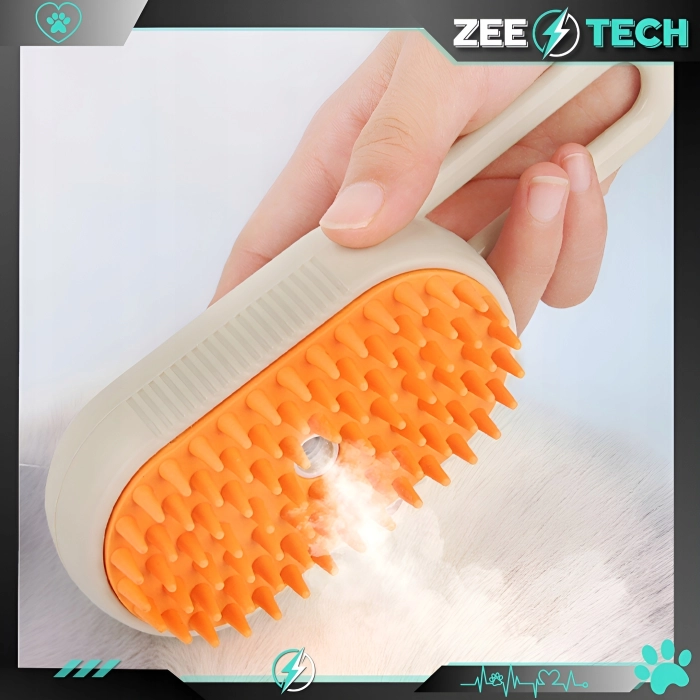 Szczotka parowa dla kota, psa - grzebień do czyszczenia zwierząt (Beżowy)