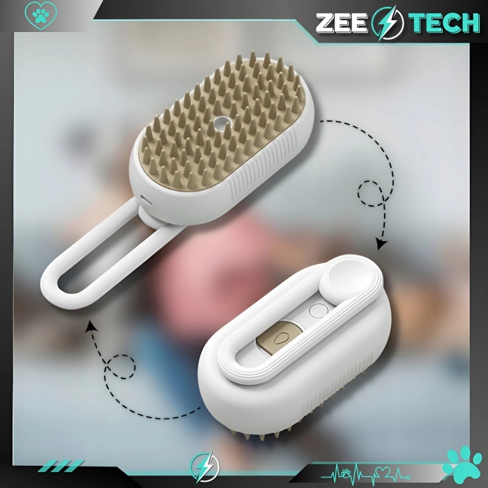 Szczotka parowa dla kota, psa - grzebień do czyszczenia zwierząt (Beżowy)