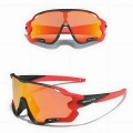 Okulary przeciwsłoneczne rowerowe sportowe - 3 wymienne szkła (Mniej czerwonego)