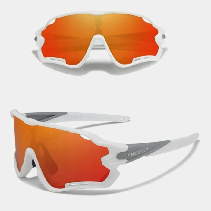 Okulary przeciwsłoneczne rowerowe sportowe - 3 wymienne szkła (Mniej czerwonego)