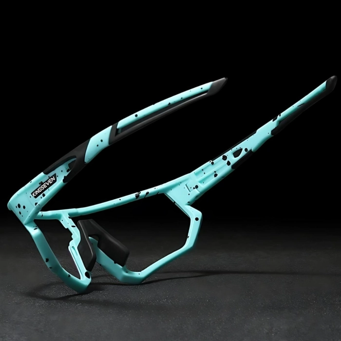 Okulary przeciwsłoneczne sportowe rowerowe - 3 wymienne szkła (Biało-jasnoniebieskie)