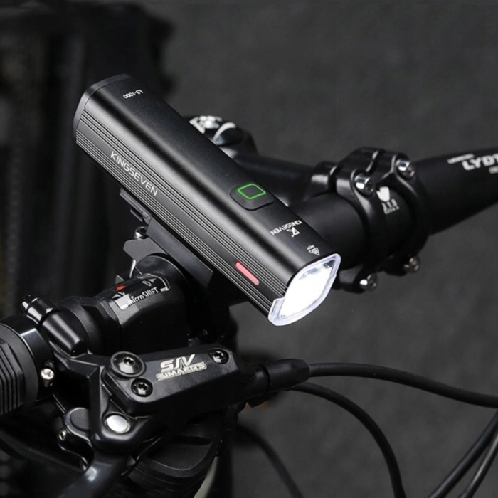 Lampka rowerowa przednia, mocna 1000 Lm 4800 mAh (5 trybów) + Lampka tylna + Dzwonek