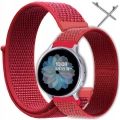 Pasek materiałowy, nylonowy do smartwatcha uniwersalny 20mm (Czerwony)