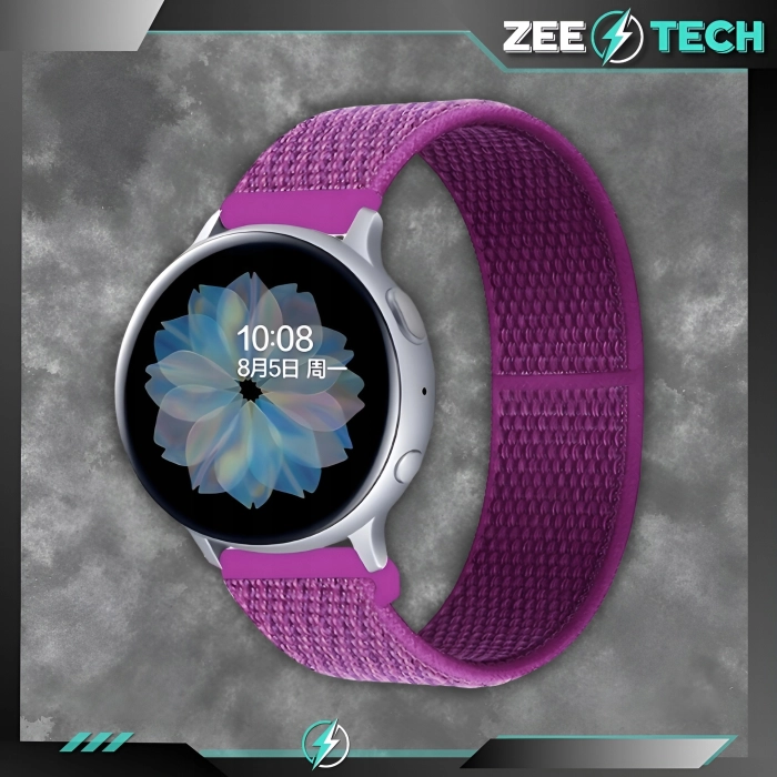 Pasek materiałowy, nylonowy do smartwatcha uniwersalny 20mm (Fioletowy)