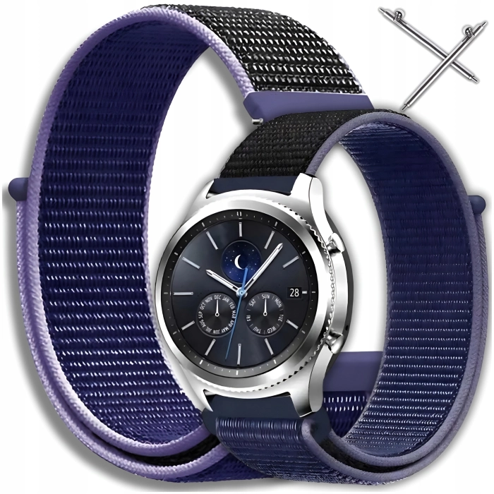 Pasek materiałowy, nylonowy do smartwatcha uniwersalny 20mm (Granatowy)