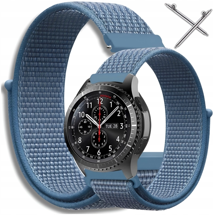 Pasek materiałowy, nylonowy do smartwatcha uniwersalny 20mm (Niebieski)