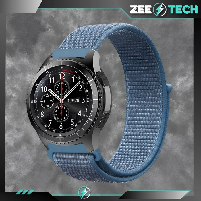 Pasek materiałowy, nylonowy do smartwatcha uniwersalny 20mm (Niebieski)