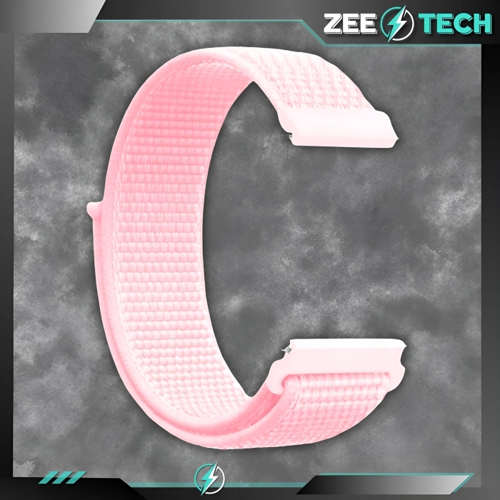 Pasek materiałowy, nylonowy do smartwatcha uniwersalny 20mm (Różowy)