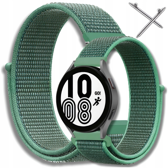 Pasek materiałowy, nylonowy do smartwatcha uniwersalny 20mm (Zielony)