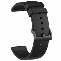 Pasek silikonowy HK do smartwatcha uniwersalny 20mm + teleskopy (Czarny)