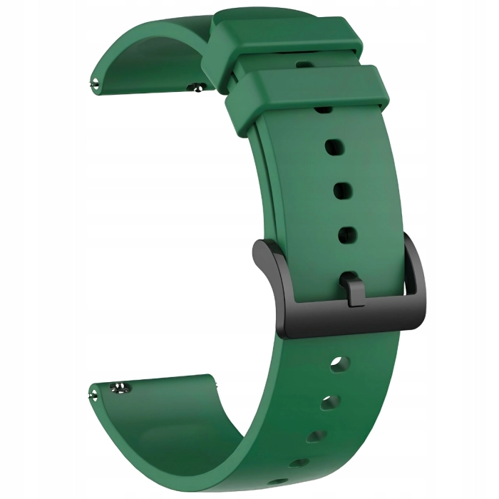 Pasek silikonowy HK do smartwatcha uniwersalny 20mm + teleskopy (Zielony)