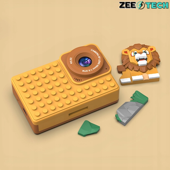 Aparat fotograficzny cyfrowy dla dzieci 40 mpx - Puzzle Lew + Karta 32 GB