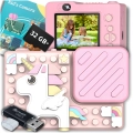 Aparat fotograficzny cyfrowy dla dzieci 40 mpx - Puzzle Jednorożec Różowy + Karta 32 GB