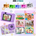 Aparat fotograficzny cyfrowy dla dzieci 40 mpx - Puzzle Jednorożec Fioletowy + Karta 32 GB