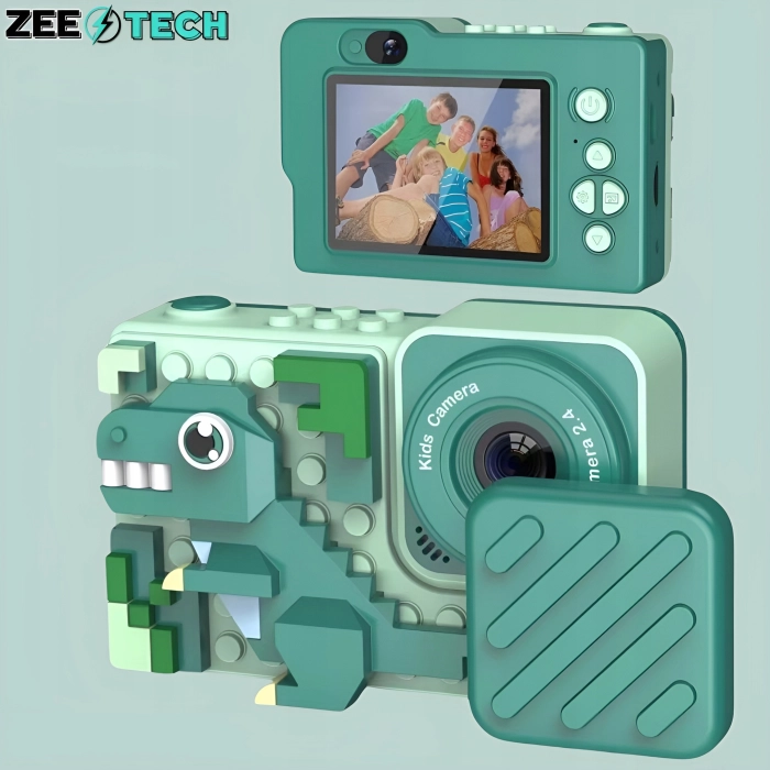 Aparat fotograficzny cyfrowy dla dzieci 40 mpx - Puzzle Dinozaur + Karta 32 GB