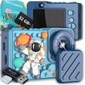 Aparat fotograficzny cyfrowy dla dzieci 40 mpx - Puzzle Astronauta + Karta 32 GB