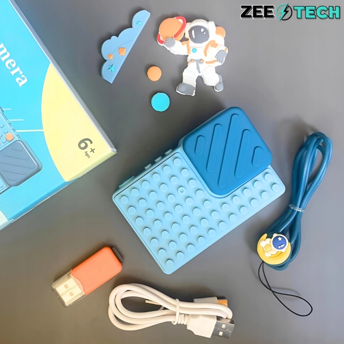 Aparat fotograficzny cyfrowy dla dzieci 40 mpx - Puzzle Astronauta + Karta 32 GB