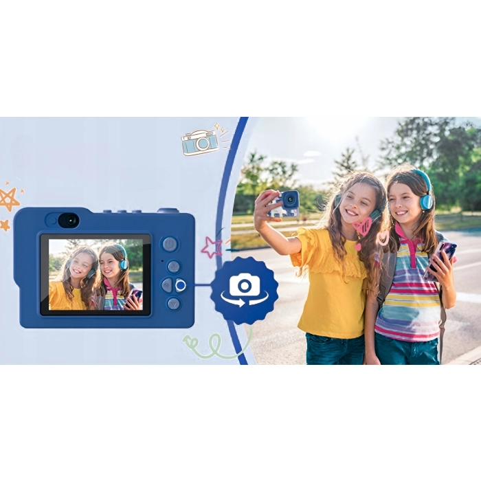 Aparat fotograficzny cyfrowy dla dzieci 40 mpx - Puzzle Astronauta + Karta 32 GB