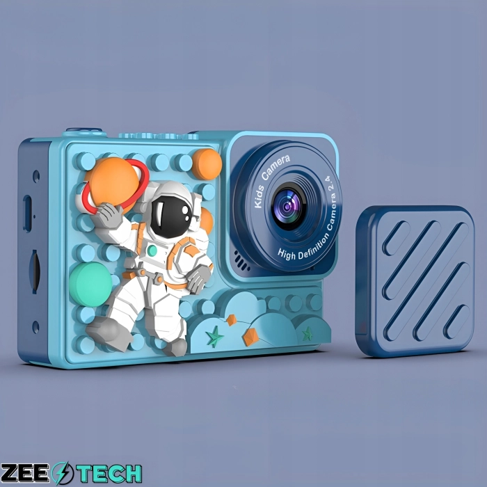 Aparat fotograficzny cyfrowy dla dzieci 40 mpx - Puzzle Astronauta + Karta 32 GB