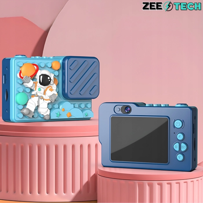 Aparat fotograficzny cyfrowy dla dzieci 40 mpx - Puzzle Astronauta + Karta 32 GB