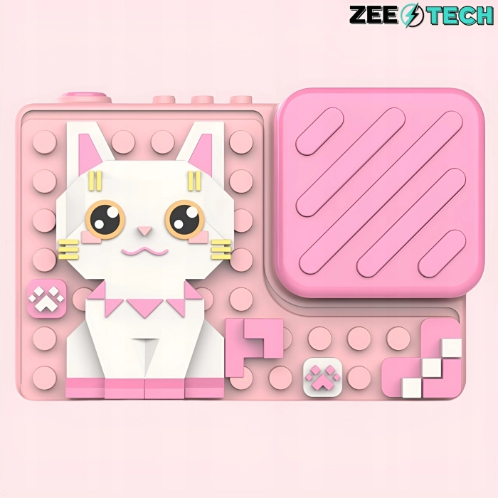 Aparat fotograficzny cyfrowy dla dzieci 40 mpx - Puzzle Kotek + Karta 32 GB