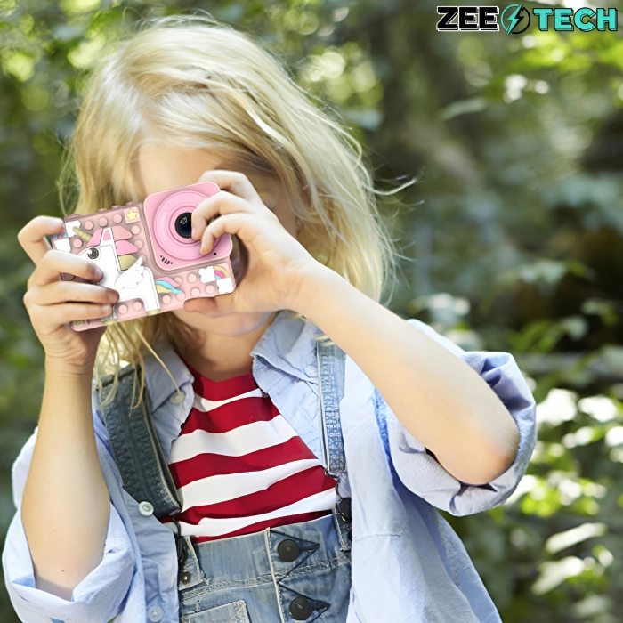 Aparat fotograficzny cyfrowy dla dzieci 40 mpx - Puzzle Kotek + Karta 32 GB