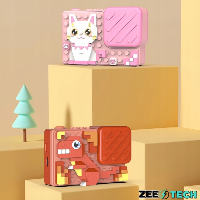 Aparat fotograficzny cyfrowy dla dzieci 40 mpx - Puzzle Kotek + Karta 32 GB