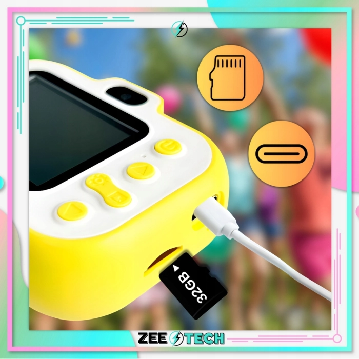 Aparat fotograficzny cyfrowy dla dzieci 40 mpx - Robot + Karta 32 GB