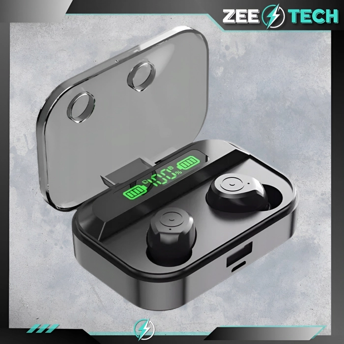 Słuchawki bezprzewodowe douszne z mikrofonem Z02 - sportowe gamingowe Bluetooth + Powerbank