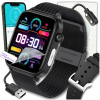 Smartwatch męski Z57 - zegarek z pomiarem cukru i EKG oraz prowadzeniem rozmów (Czarny)