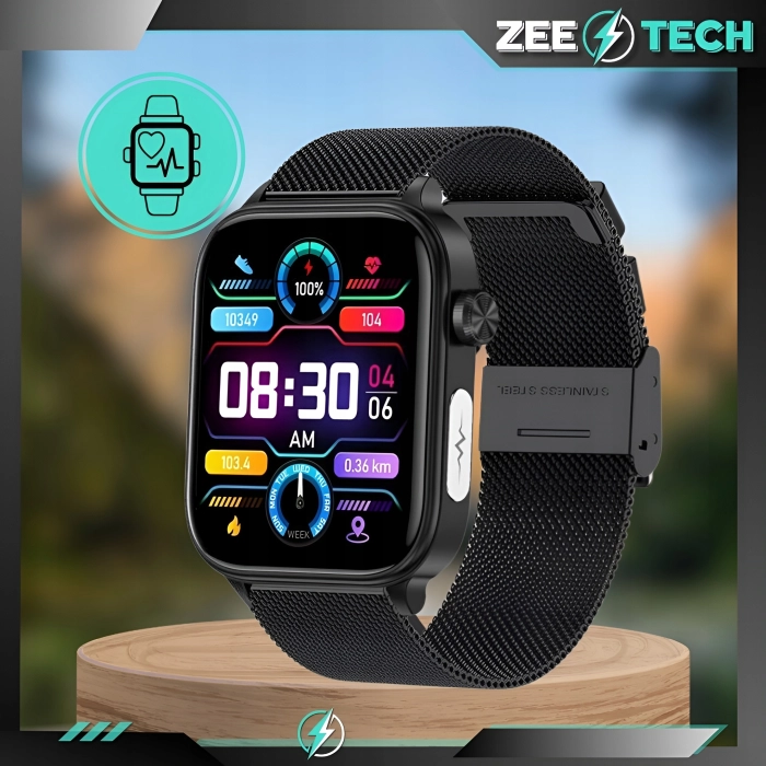 Smartwatch męski Z57 - zegarek z pomiarem cukru i EKG oraz prowadzeniem rozmów (Czarny)