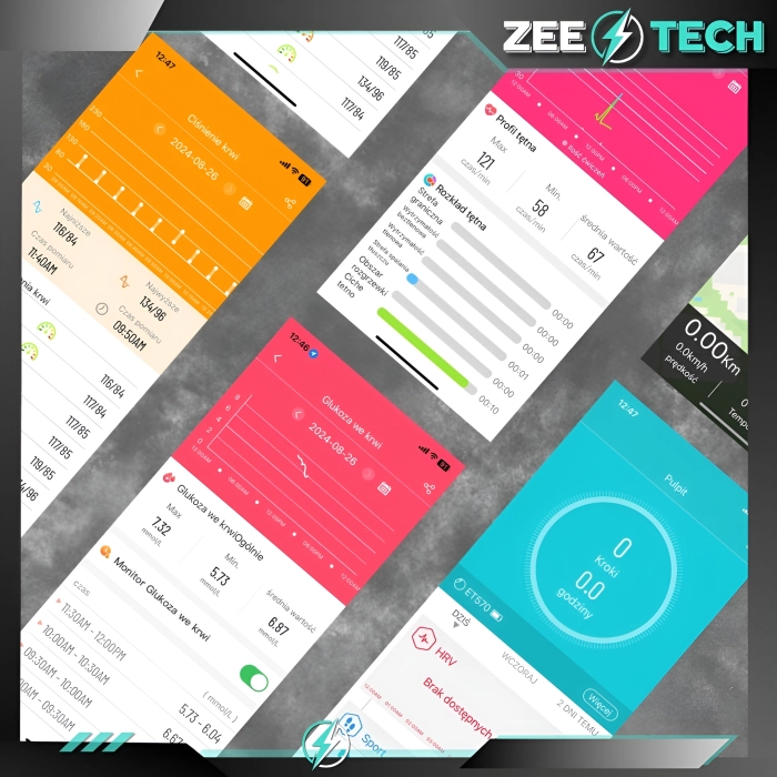 Smartwatch męski Z57 - zegarek z pomiarem cukru i EKG oraz prowadzeniem rozmów (Czarny)