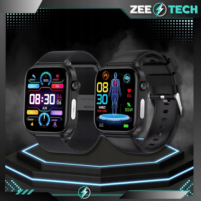 Smartwatch męski Z57 - zegarek z pomiarem cukru i EKG oraz prowadzeniem rozmów (Czarny)