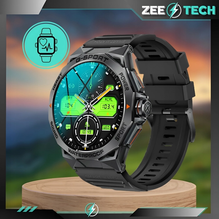 Smartwatch męski Z62 - zegarek sportowy z możliwością prowadzeniem rozmów (Czarny)