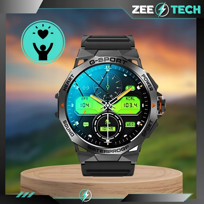 Smartwatch męski Z62 - zegarek sportowy z możliwością prowadzeniem rozmów (Czarny)