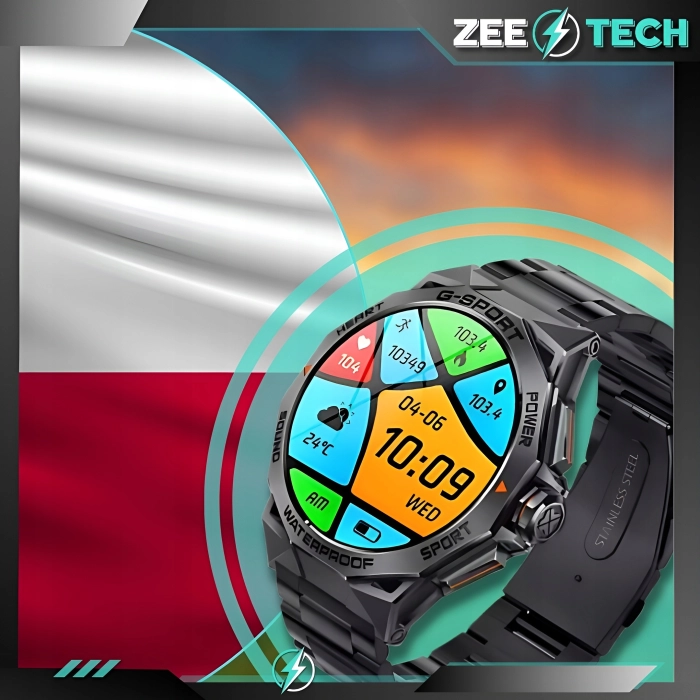 Smartwatch męski Z62 - zegarek sportowy z możliwością prowadzeniem rozmów (Czarny)