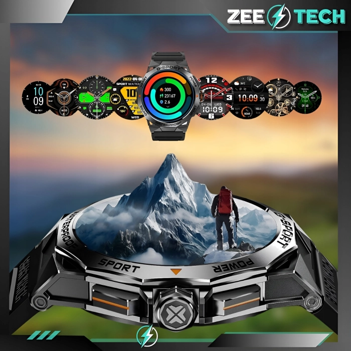 Smartwatch męski Z62 - zegarek sportowy z możliwością prowadzeniem rozmów (Czarny)