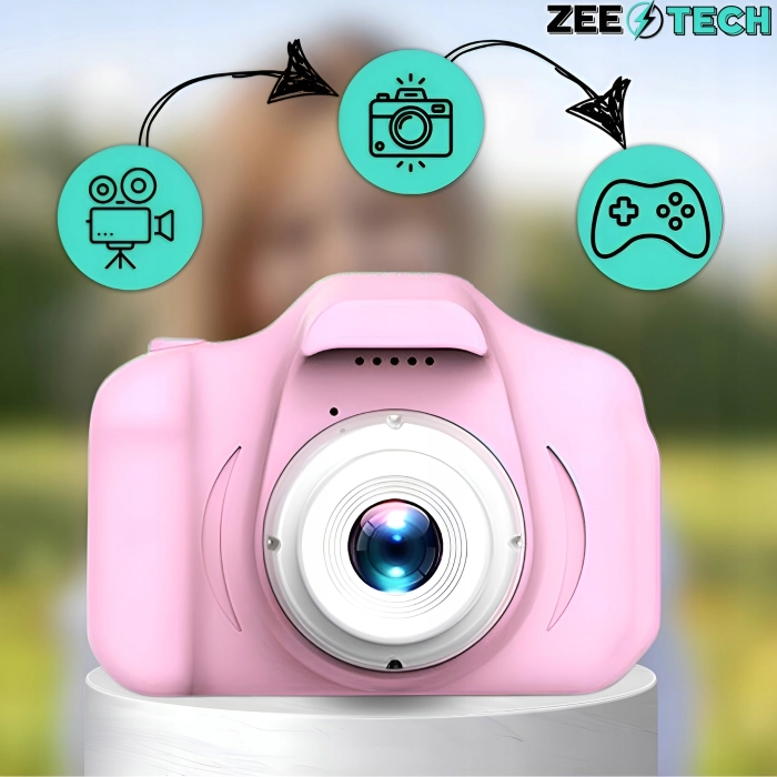 Aparat cyfrowy fotograficzny dla dzieci 40 mpx - Astronauta + Karta 32 GB (Niebieski)