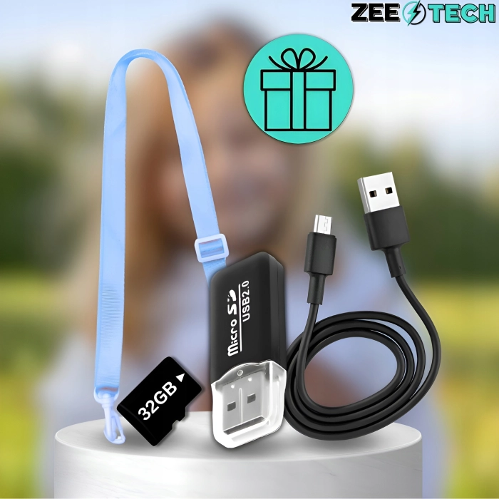 Aparat cyfrowy fotograficzny dla dzieci 40 mpx - Astronauta + Karta 32 GB (Niebieski)