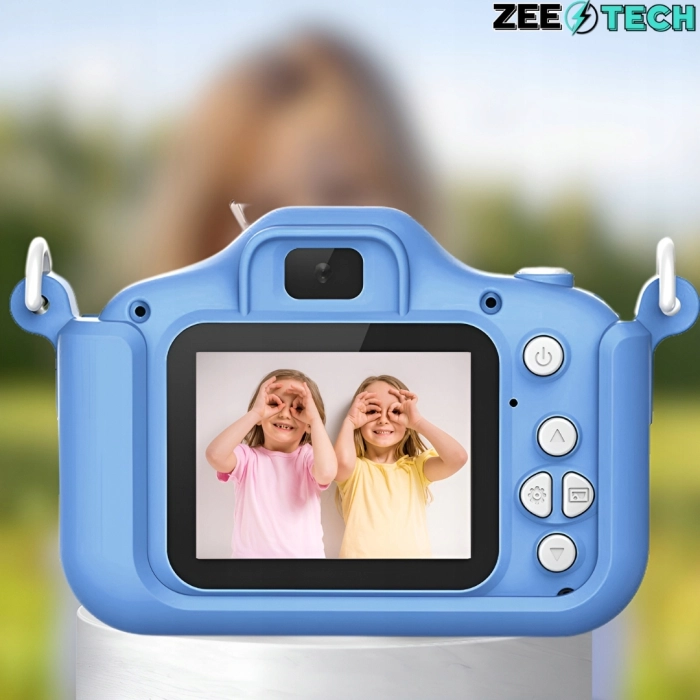 Aparat fotograficzny cyfrowy dla dzieci 40 mpx - Dinozaur + Karta 32 GB (Niebieski)