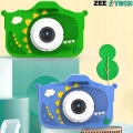 Aparat fotograficzny cyfrowy dla dzieci 40 mpx - Dinozaur + Karta 32 GB (Zielony)
